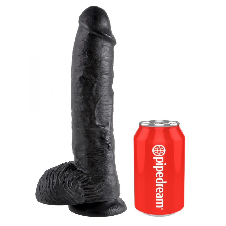 Pipedreams KING COCK 10" COCK Black WITH BALLS 25.4 cm – 3