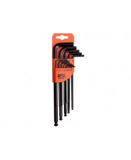 Bahco Offset ball end hexagon key set, inch, black finish, 13 pcs