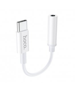 Audio adapteris Hoco LS30 Type-C to 3.5mm baltas
