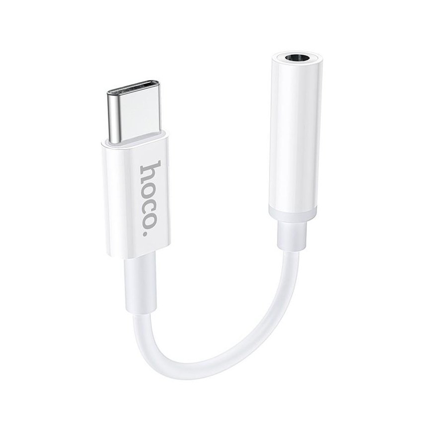 Audio adapteris Hoco LS30 Type-C to 3.5mm baltas