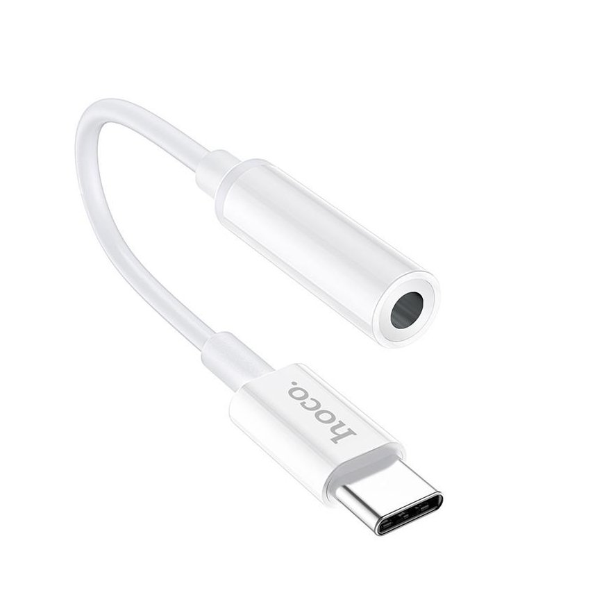 Audio adapteris Hoco LS30 Type-C to 3.5mm baltas – 3