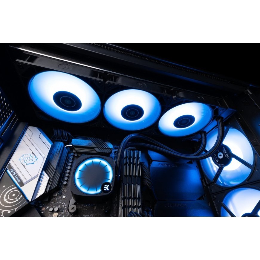 EK Water Blocks Nucleus AIO CR360 Lux D-RGB Procesorius Universalusis skystinis aušintuvas 12 cm Juo – 2