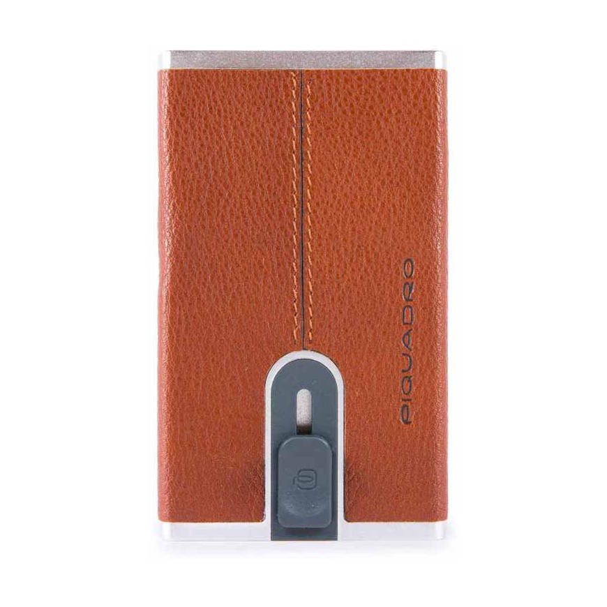 Piquadro, Piquadro, Leather, Card Holder, Square Sliding System, Arancio, Unisex – 2
