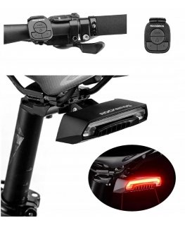 Rockbros LKWD-R1 galinis dviračio žibintas su lazeriu ir nuotolinio valdymo pulteliu + mikro USB laidas - USB-A - juodas