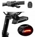 Rockbros LKWD-R1 Rear Bicycle Light with Laser and Remote Control + Micro USB Cable - USB-A - Black Rockbros LKWD-R1 Rear Bicycle Light with Laser and Remote Control + Micro USB Cable - USB-A - Black