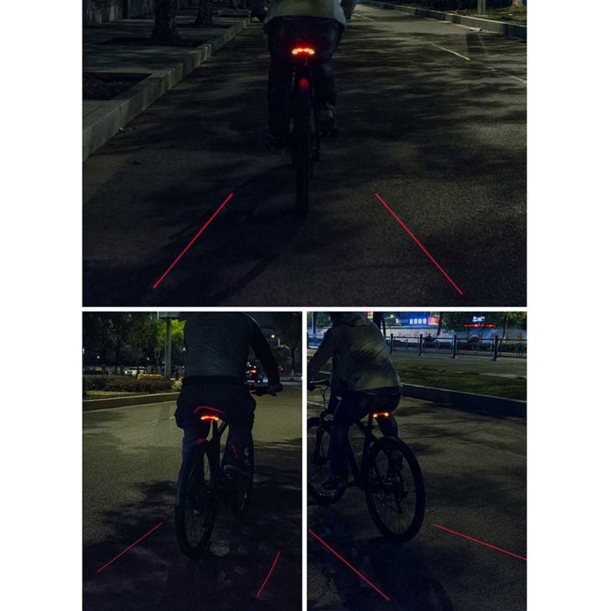 Rockbros LKWD-R1 galinis dviračio žibintas su lazeriu ir nuotolinio valdymo pulteliu + mikro USB laidas - USB-A - juodas – 5