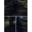 Rockbros LKWD-R1 Rear Bicycle Light with Laser and Remote Control + Micro USB Cable - USB-A - Black Rockbros LKWD-R1 Rear Bicycle Light with Laser and Remote Control + Micro USB Cable - USB-A - Black