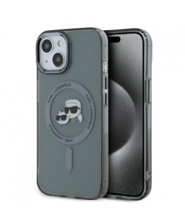 Karl Lagerfeld IML K&CH Heads Metal Frame MagSafe Case for iPhon
