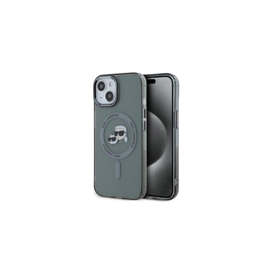 Karl Lagerfeld IML K&CH Heads Metal Frame MagSafe Case for iPhon