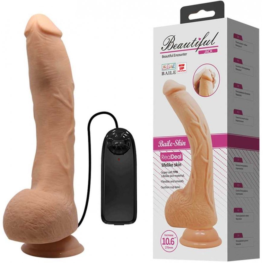 LYBAILE Top sex Toy Penis Dldo with Vibro 26 cm Flesh – 4