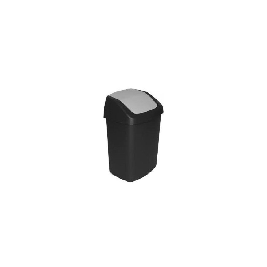 Curver Swing-Top 10 L Rectangular Plastic Black, Grey