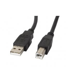 Lanberg CA-USBA-10CC-0005-BK USB cable 0.5 m USB 2.0 USB B Black