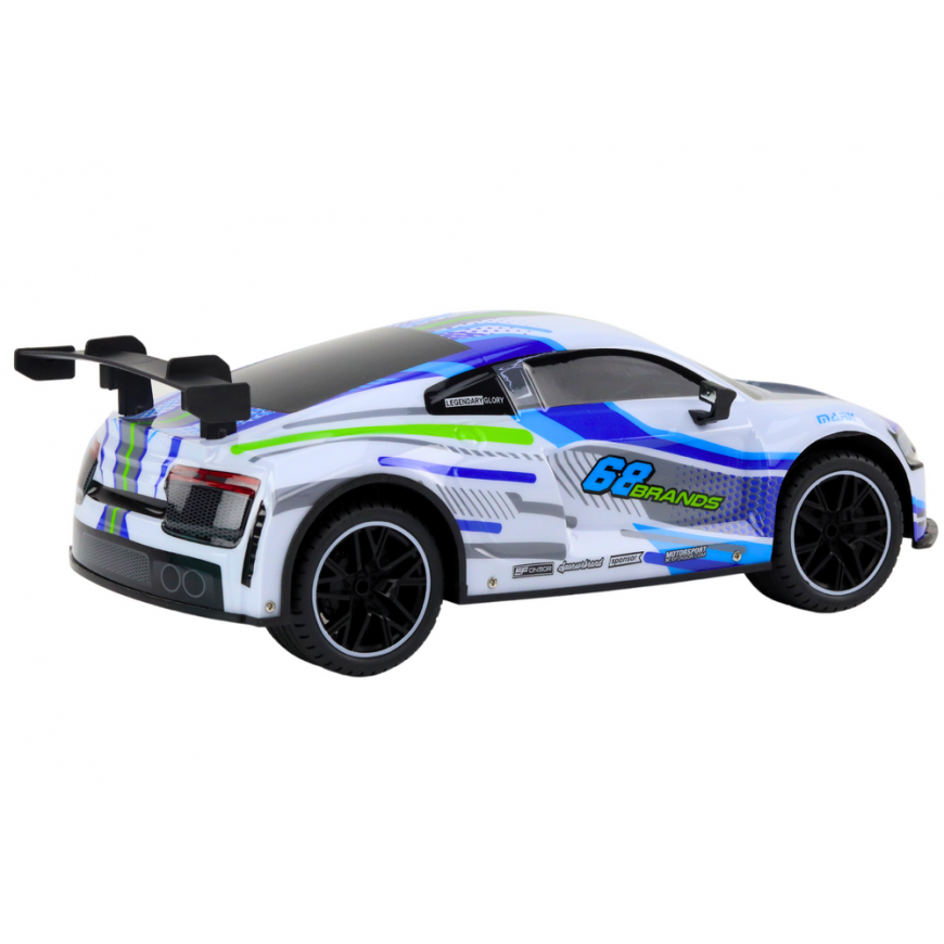 Lean Toys RC Sports Car 1:10 25km/h Lights White – 3