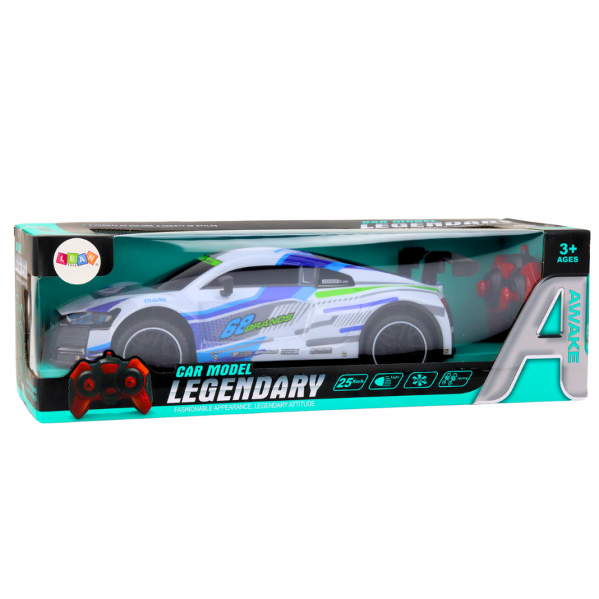 Lean Toys RC Sports Car 1:10 25km/h Lights White – 5