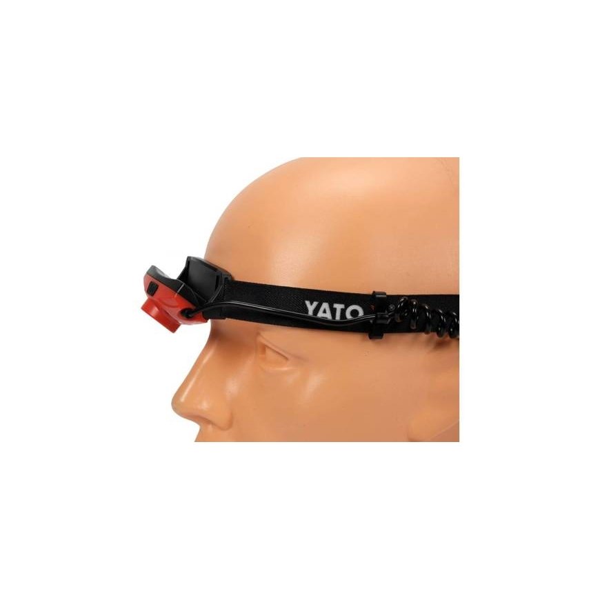 Yato YT-08596 taskulamppu musta, Punainen Taskulamppu otsanauhalla LED – 4