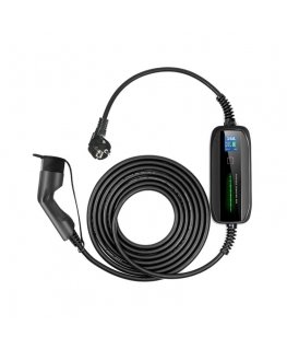 Extralink BS-PCD030 16A 3.6kW Schuko | Przenona adowarka do samochodu elektrycznego | 1 faza, 5,5m, wywietlacz LCD 250 V musta
