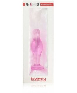 LOVETOY 4.5" Glass Romance Dildo Rožinė