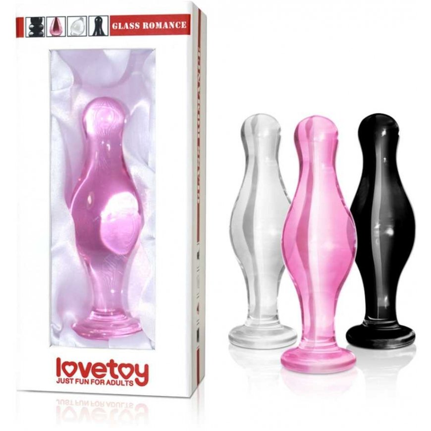 LOVETOY 4.5" Glass Romance Dildo Pink – 2