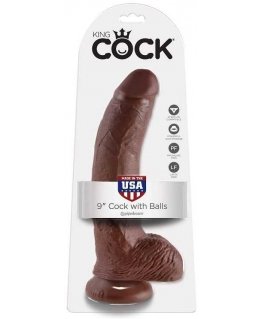 Pipedreams KING COCK 9" COCK RUDA SU KAMULIAIS 22,9 CM