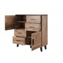 Cama KOMODA LOTTA 110 2D4S WOT+B komoda / indauja svetainei 2 durys Cama KOMODA LOTTA 110 2D4S WOT+B komoda / indauja svetainei 2 durys