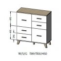 Cama KOMODA LOTTA 110 2D4S WOT+B olohuoneen senkki 2 ovi(a) Cama KOMODA LOTTA 110 2D4S WOT+B olohuoneen senkki 2 ovi(a)