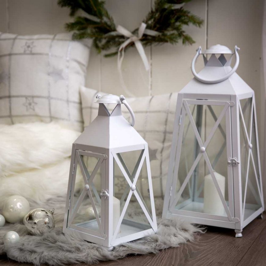 Myhome Lantern White Decor 22.8