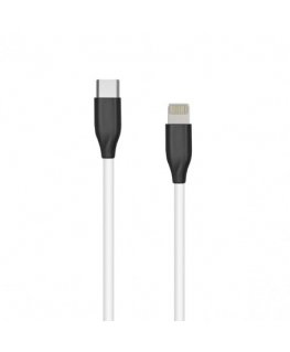 Extra Digital Silikoninis kabelis USB Type C- Lightning, 2m (baltas)