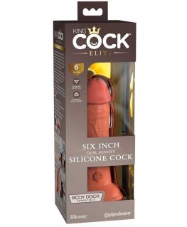 Pipedreams KING COCK ELITE - REALISTINĖ SILICONE DILDO 15,2 CM CARAMEL