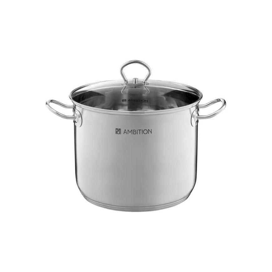Tall pot with lid Acero 26 cm 11 l AMBITION