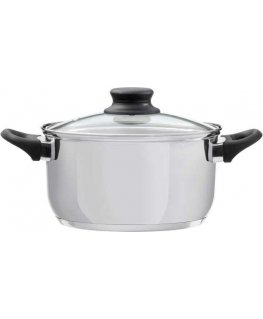 Stainless steel pot with lid Lima 16 cm DOMOTTI
