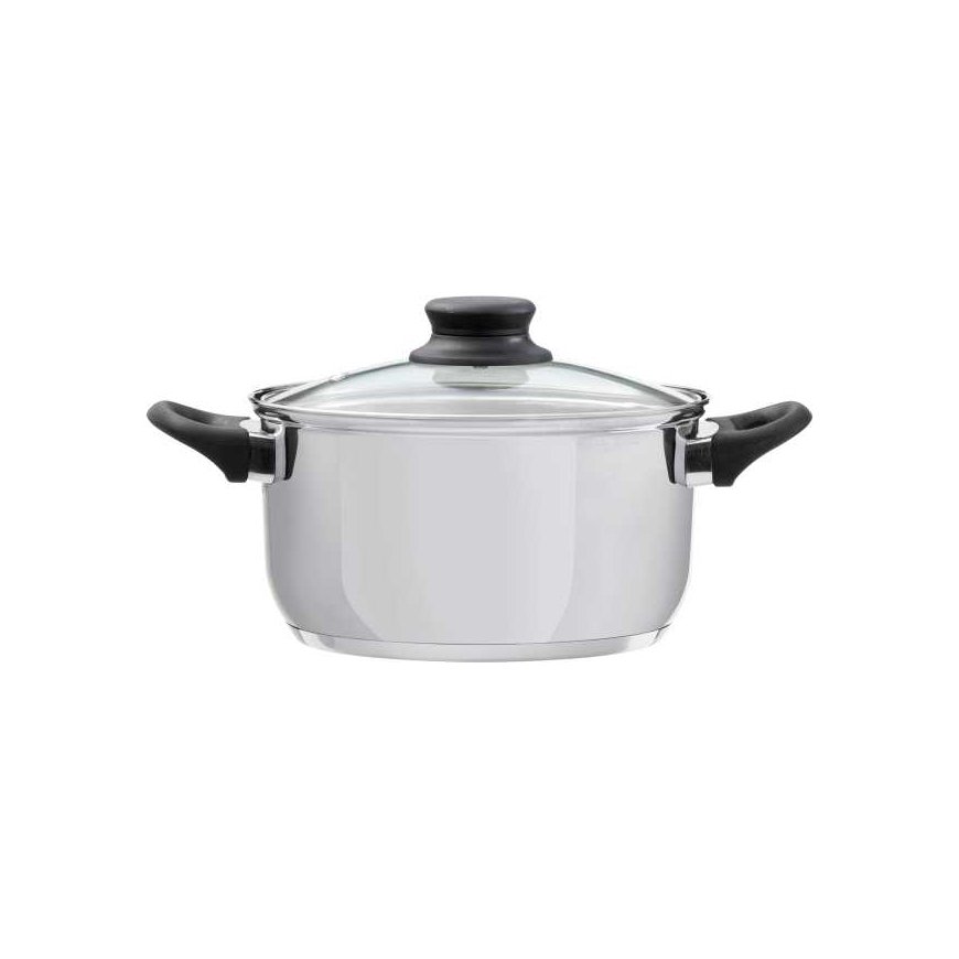 Stainless steel pot with lid Lima 16 cm DOMOTTI