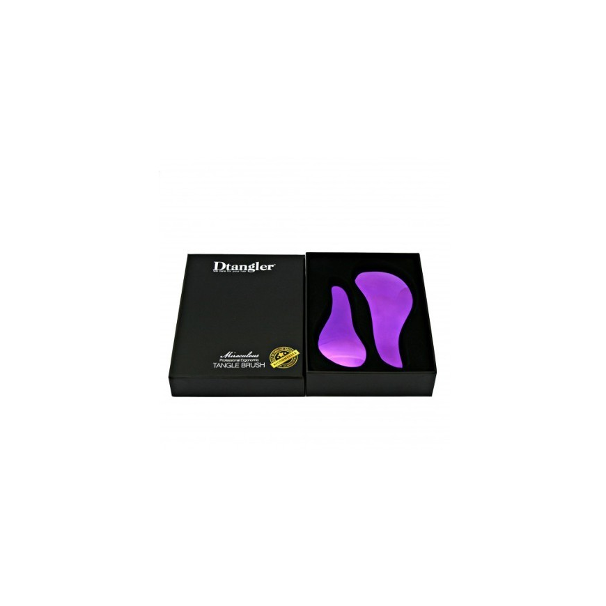 Dtangler Miraculous Violet Set - Gift set of hair brushes