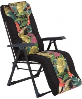 Fotel sodo su podnóżkiem Mijas Plus Juodas Edition D002-07PB / G052-23IB PATIO