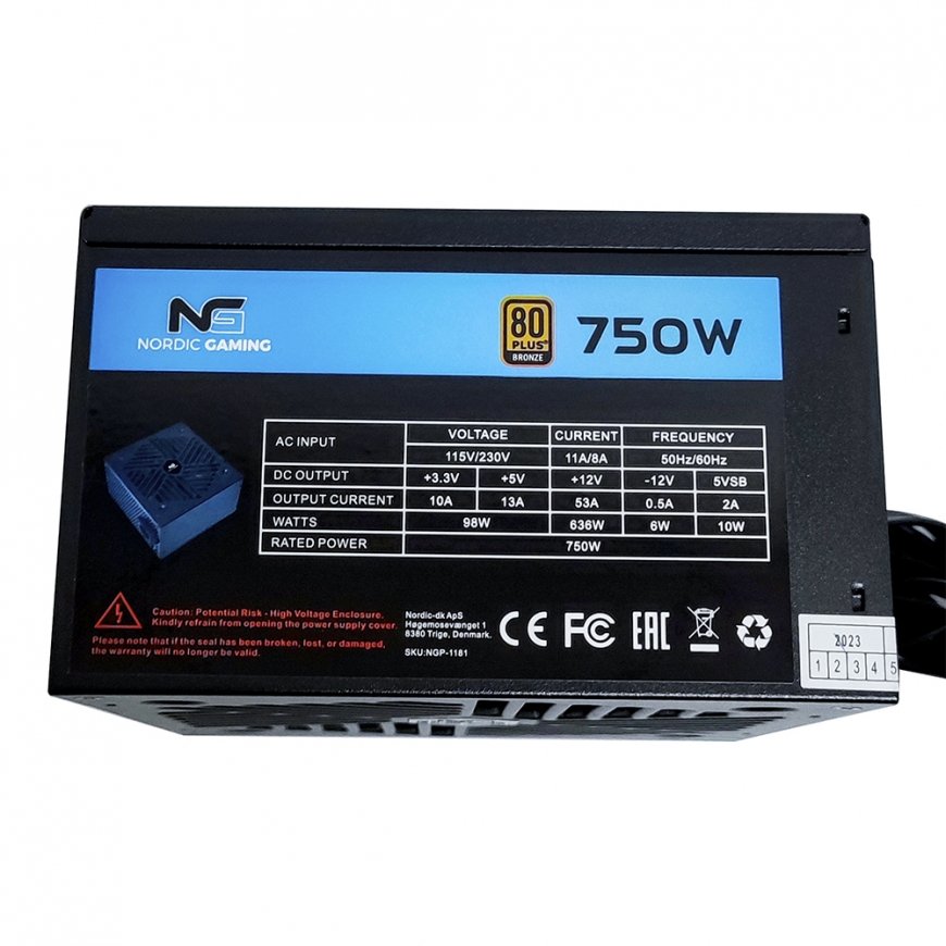 Nordic Gaming NGP-1181 блок питания 750 W 24-pin ATX ATX Черный – 3