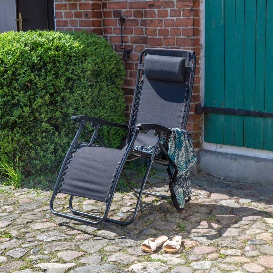 Garden reclining armchair Relax black PATIO – 3
