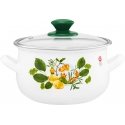 Enamel pot with lid Pigwa 24 cm 6 l ENAMEL OLKUSZ