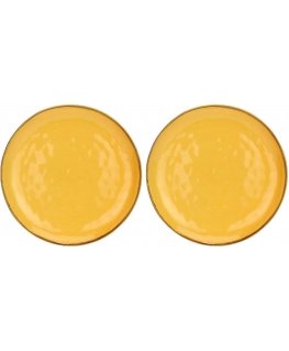 Rose&Tulipani 2 Concerto Ocra round plates set - Yellow, 32 cm