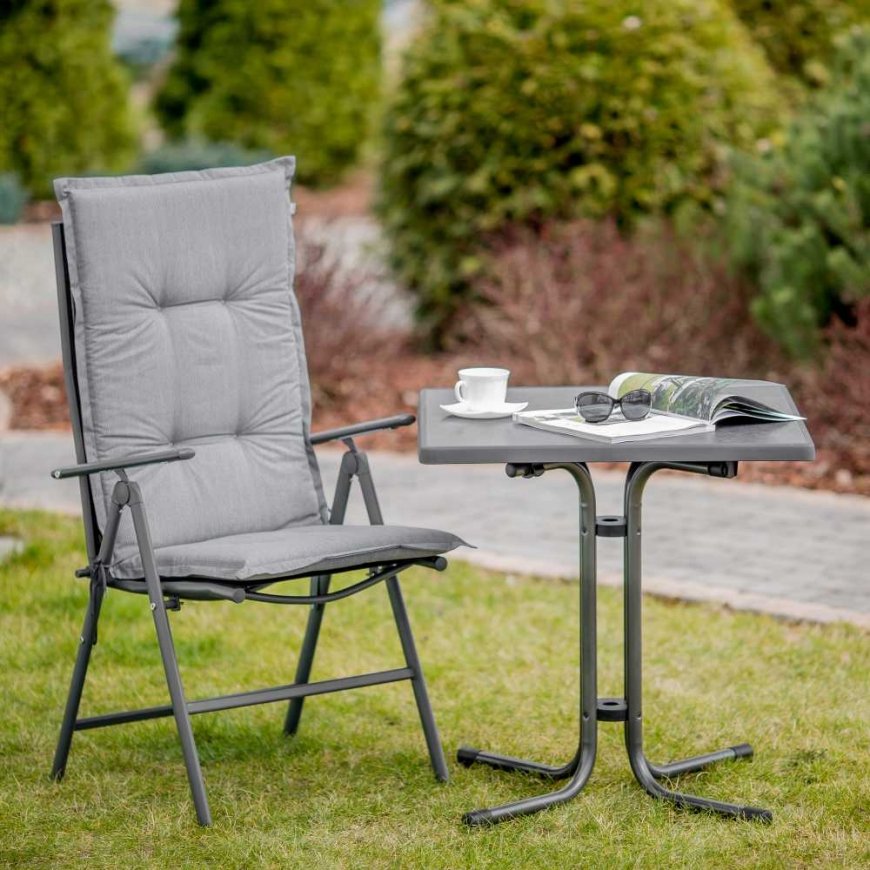 Garden table Dine & Relax 70 x 70 cm pizarra PATIO