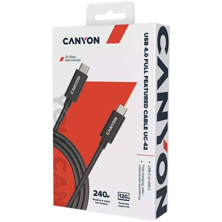Canyon CNS-USBC42B USB-kaabel 2 m USB C Must – 2