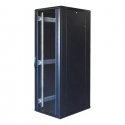 19" Switching cabinet TOTEN, System G, 37U, 600x800, glass door, rear perforated door, up to 800kg, black / G6.6837.9801 / 19-G6