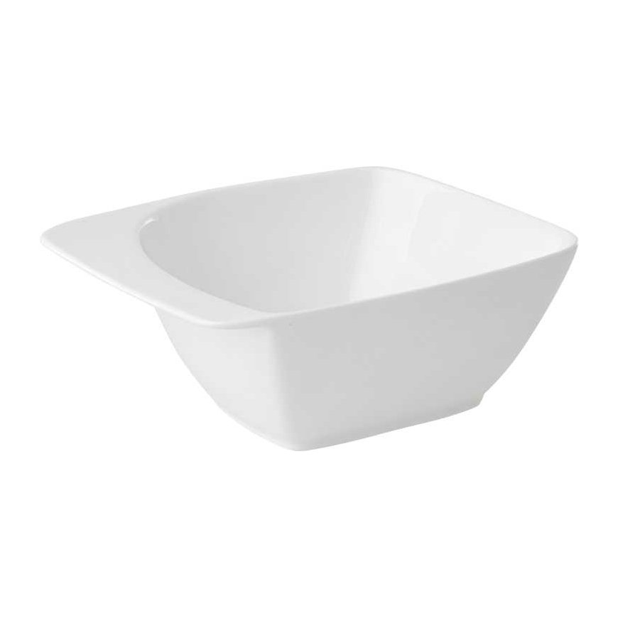 Salad bowl Salsa Kwadrat 19 cm white AMBITION