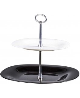 Dajar Tortinė dwupoziomowa Carine 28 cm balta ir-juoda LUMINARC