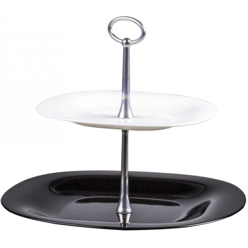 Dajar Tortinė dwupoziomowa Carine 28 cm balta ir-juoda LUMINARC