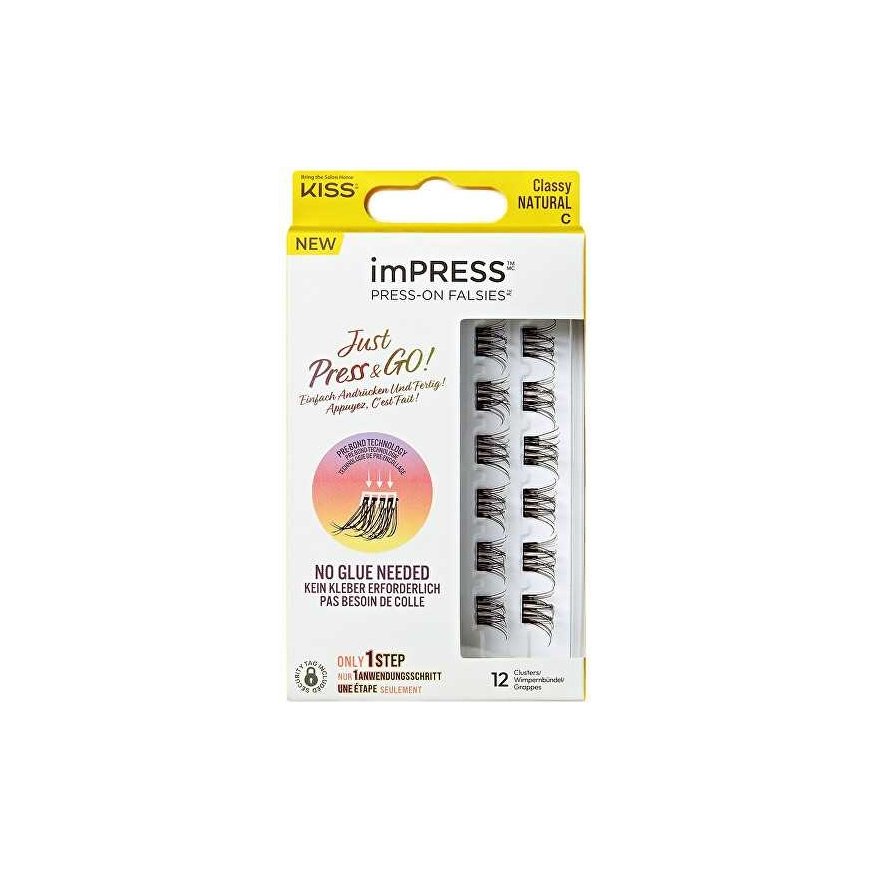 KISS Press-On Falsies Eyelash Clusters Minipack, Natural, Classy