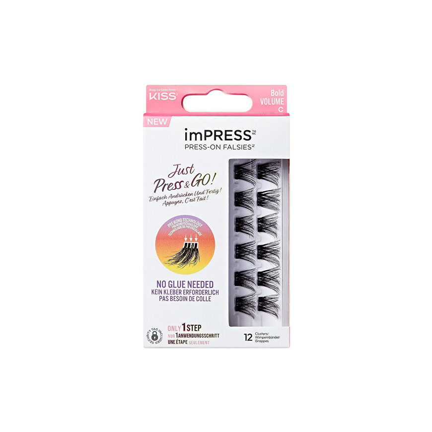 KISS Press-On Falsies Eyelash Clusters Minipack, Natural, Classy – 2