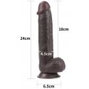 LOVETOY 9.5'' Sliding-Skin Dildo Coffee LOVETOY 9.5'' Sliding-Skin Dildo Coffee
