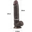 LOVETOY 9.5'' Sliding-Skin Dildo Coffee LOVETOY 9.5'' Sliding-Skin Dildo Coffee