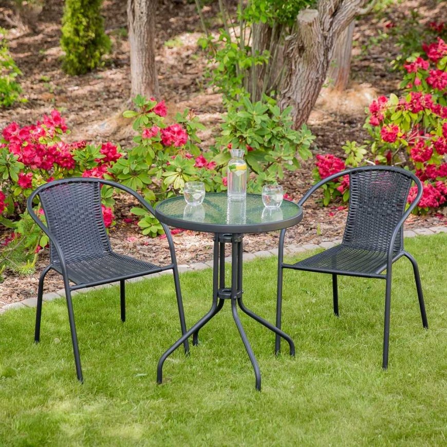 Outdoor furniture set Set mebli ogrodowych Bistro black PATIO