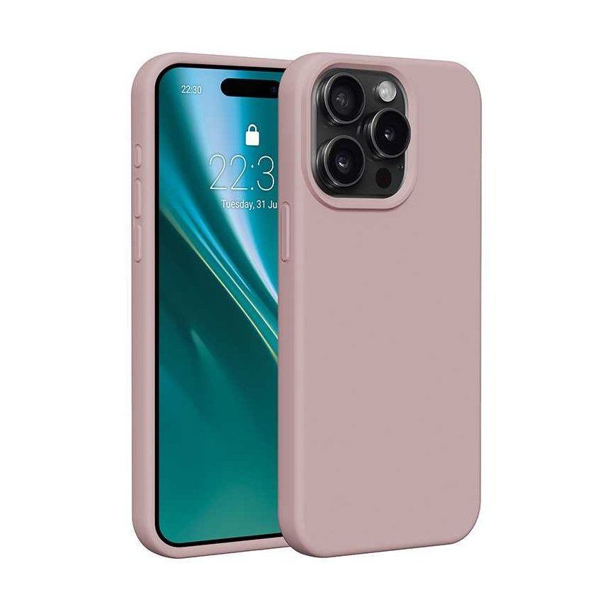 Case Etteri Silicone case for iPhone 15 Pro Max 6.7" light pink