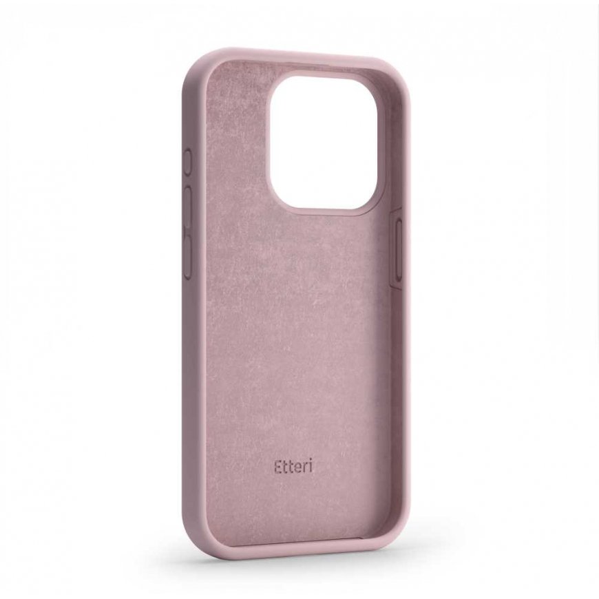 Case Etteri Silicone case for iPhone 15 Pro Max 6.7" light pink – 3